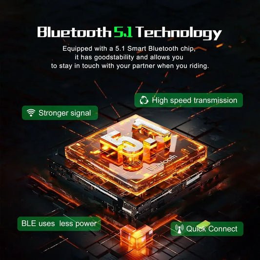 1200M Bluetooth Motorcycle Helmet Intercom Headset