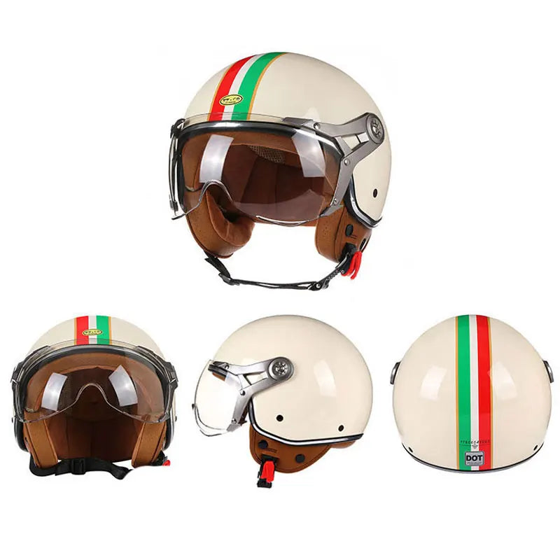 Open Face Motorcycle Retro Motorbike Helmets
